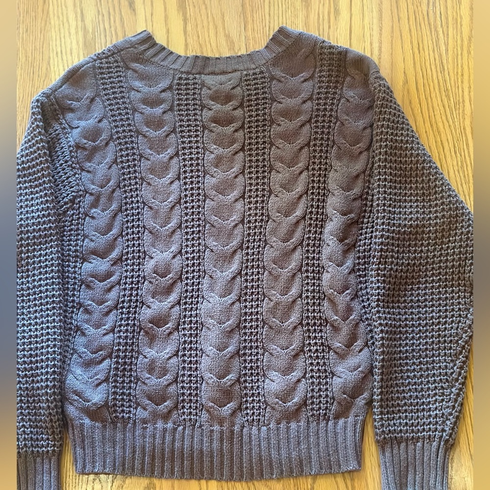 American Eagle Brown Knit Sweater